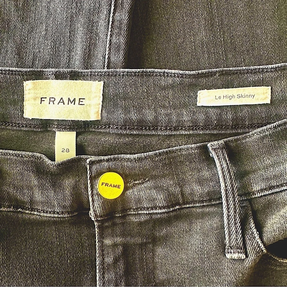 FRAME Denim Womens Size 28 Le‎ High Skinny High Waist Black CONDOR